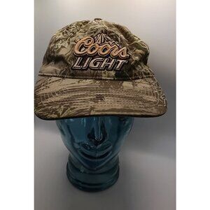 Vintage Coors Light Camouflage Baseball Cap Adjustable Strapback